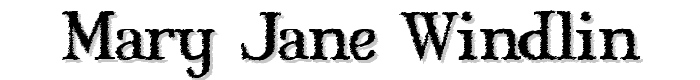 Mary Jane Windlin font